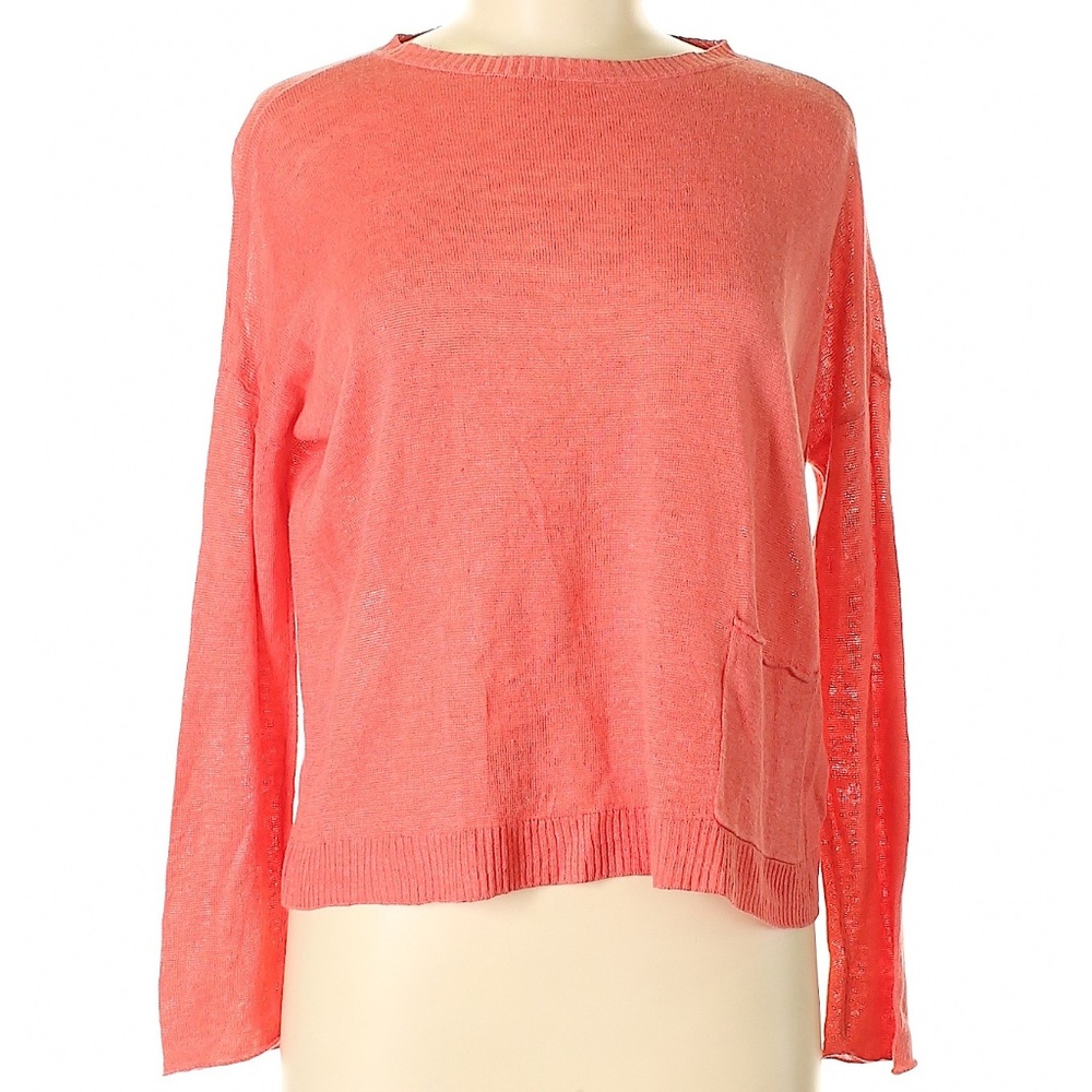Eileen Fisher 100% Organic Linen Coral Sweater XXS